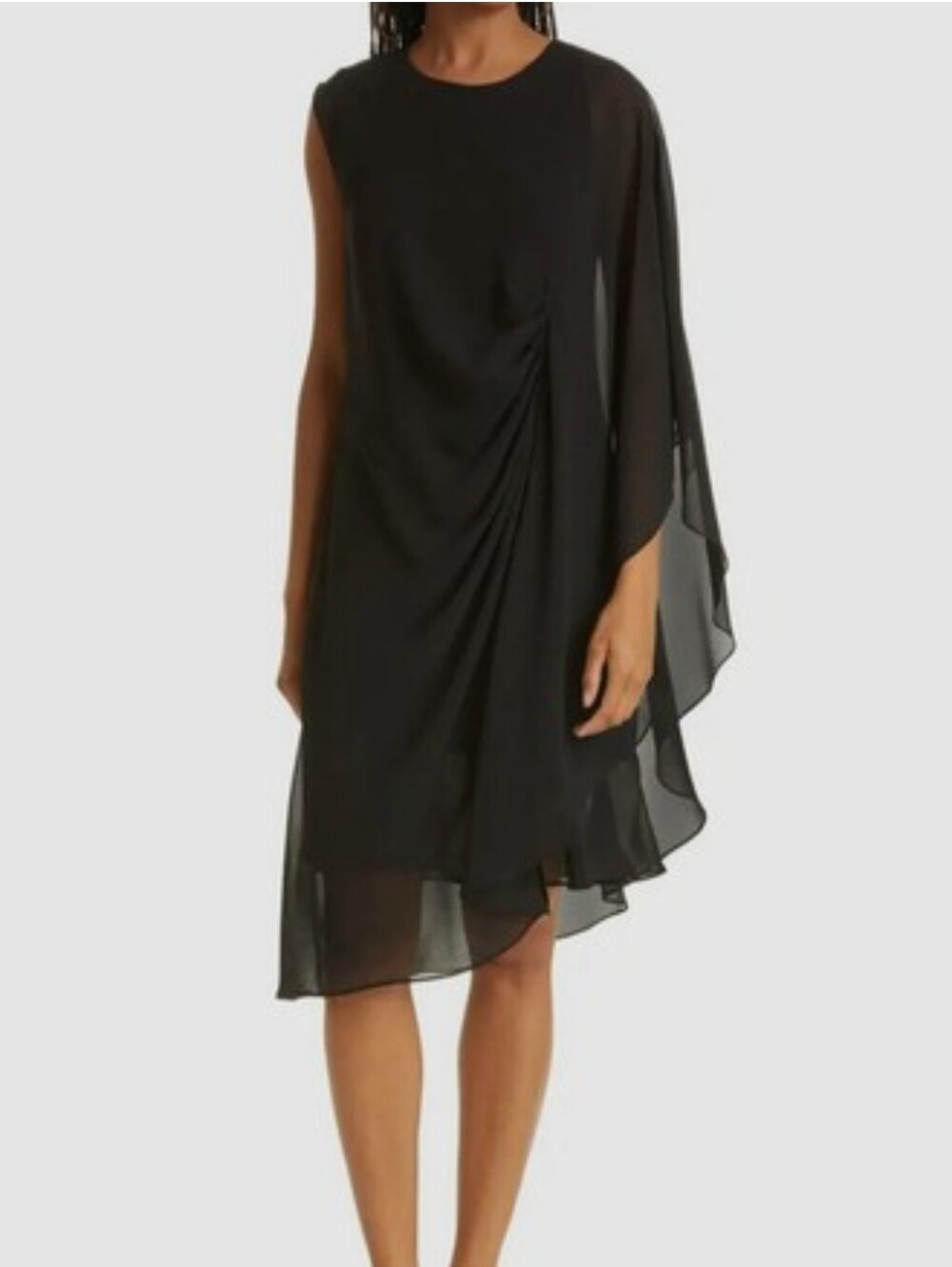 kobi halperin dress Sheila Chiffon Sleeve Size M Black